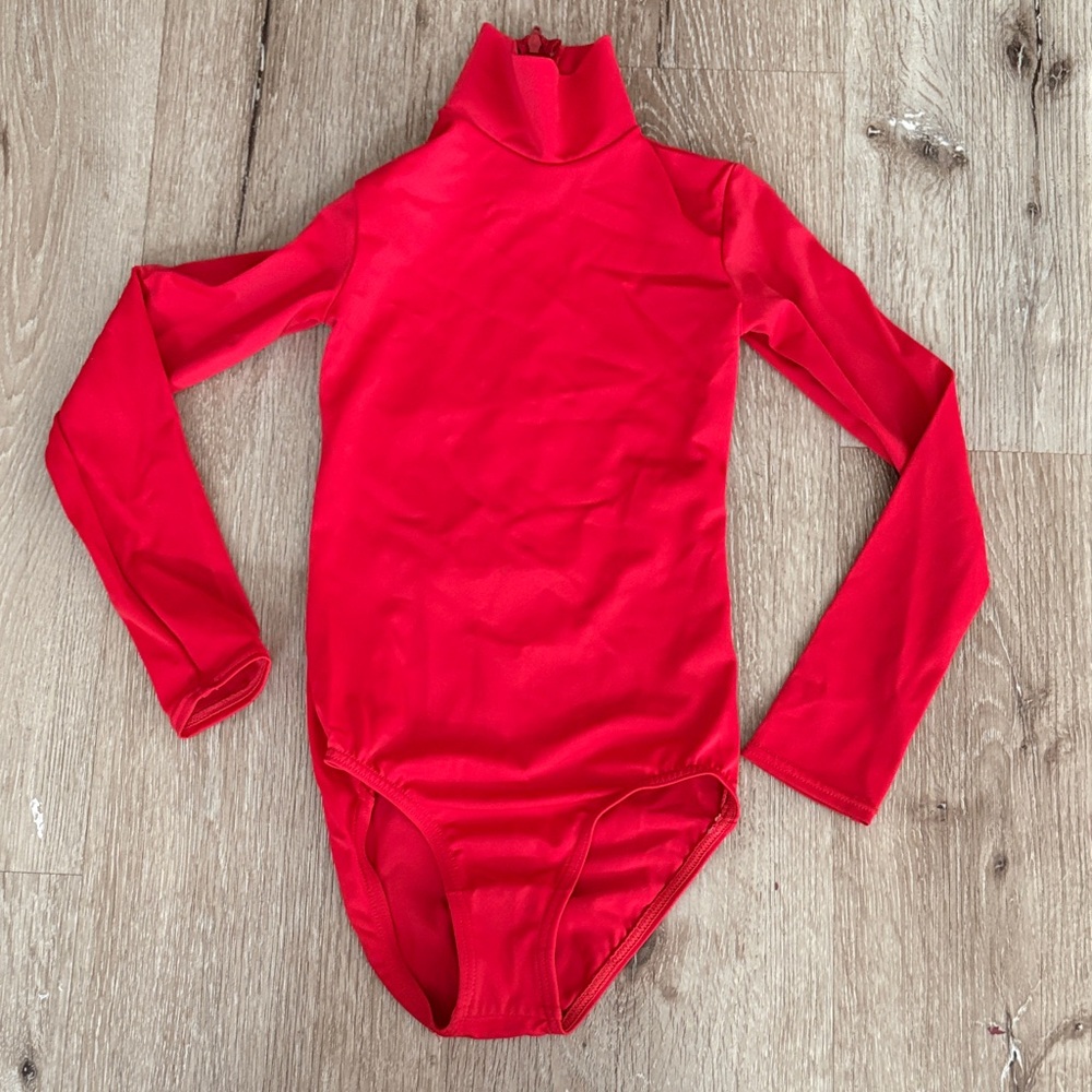 Red Long Sleeve child leotard